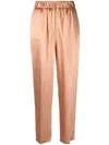 Forte Forte Satin-weave Straight-leg Trousers In Brown