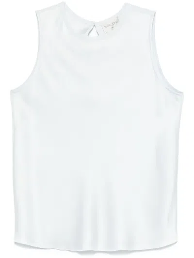 Forte Forte Forte_forte Satin Sleeveless Top In Clear Blue