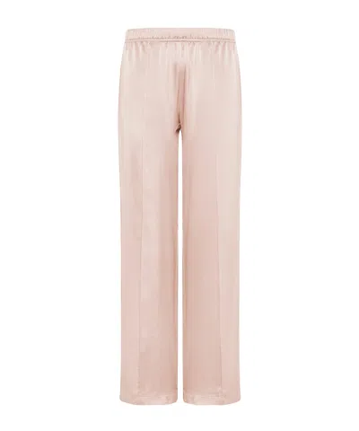 Forte Forte Satined Trousers In Oyster Color