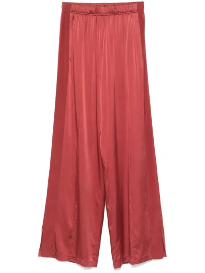 Forte Forte Satined Trousers In Brown