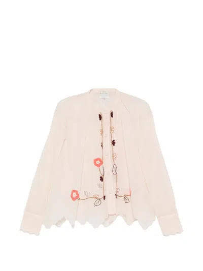 Forte Forte Scalloped-hem Shirt In Neutral