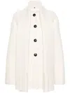 Forte Forte Scarf-detail Coat In White