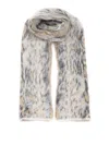Forte Forte Scarf With Plumes De Python Jacquard Motif In Gold