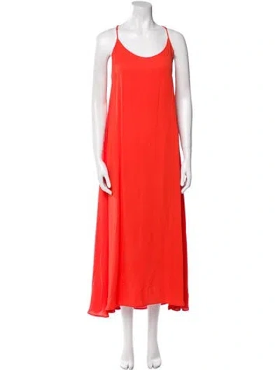 Pre-owned Forte Forte Scoop Neck Long Dress In Orange