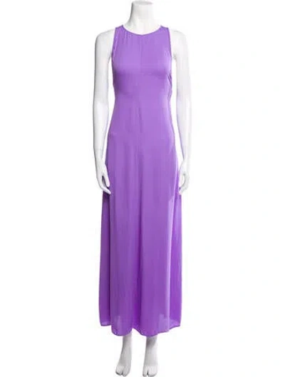 Pre-owned Forte Forte Scoop Neck Long Dress W/ Tags In Purple
