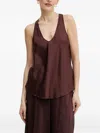 Forte Forte Scoop-neck Racer-back Top In Brown