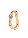 Forte Forte Sculped Crystal Earrings In Gold