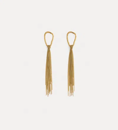 Forte Forte Sculpture Fringed Earrings In Gold