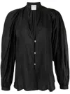 Forte Forte Semi-sheer Blouse In Black