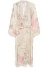 Forte Forte Floral Pattern Sheer Long Sleeve Vest In Green