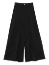 Forte Forte Semi-sheer Palazzo Trousers In Black