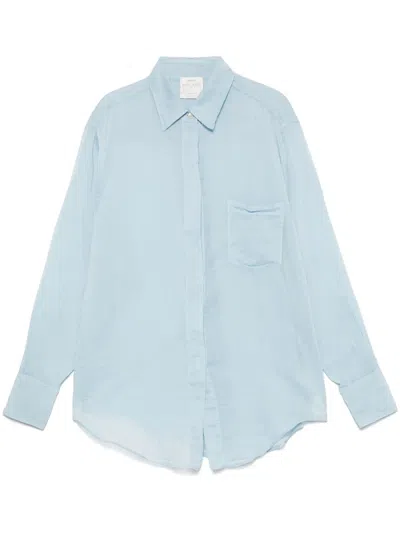 Forte Forte Semi-sheer Shirt In Blue