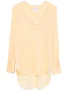 Forte Forte Semi-sheer Tunic In Yellow