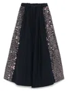 Forte Forte Sequin-embellished Midi Skirt In Black