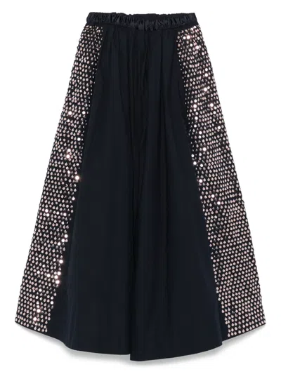 Forte Forte Sequin-embellished Midi Skirt In Black