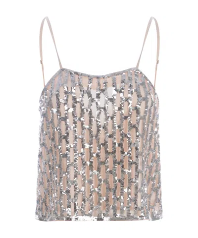 FORTE FORTE SEQUIN-EMBELLISHED SLEEVELESS TOP