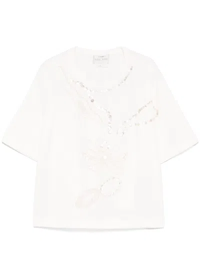 FORTE FORTE SEQUIN-EMBELLISHED T-SHIRT