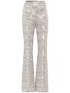 Forte Forte Sequin-embellished Flared Trousers In Silver