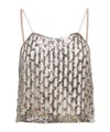 Forte Forte Sequined Mesh Sling In White