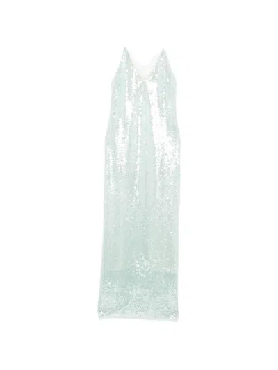 Forte Forte Sequined Slip Dress In Blue