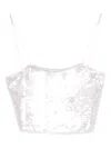Forte Forte Sequined Top In Silver