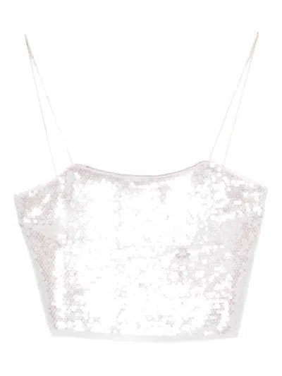 Forte Forte Sequined Top In Silver