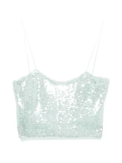 Forte Forte Sequin-embellished Blouse In Green