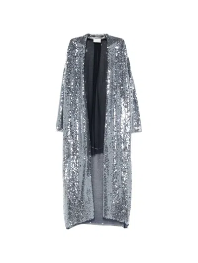 Forte Forte Sequin-embellished Coat In Blue