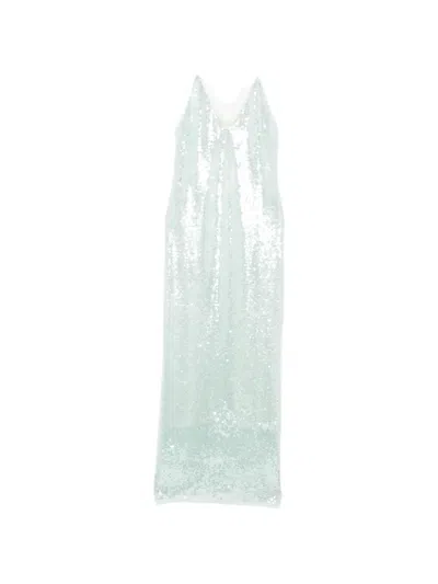 Forte Forte Sequin-embellished Maxi Dress In Blue