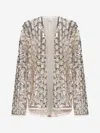 Forte Forte Sequined Tulle Shirt Jacket In Pink,silver