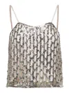 Forte Forte Sequin-embellished Sleeveless Top In Metallic
