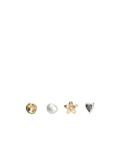 Forte Forte Set Of 4 Earrings In Yellow