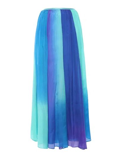 Forte Forte Forte_forte Shaded Silk Skirt In Blue