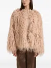 Forte Forte Shaggy Faux-fur Jacket In Pink