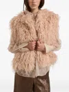 Forte Forte Shaggy Faux-fur Vest In Brown