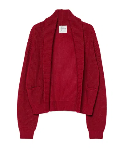 Forte Forte Shawlcollar Cardigan In Merino Wool In Red