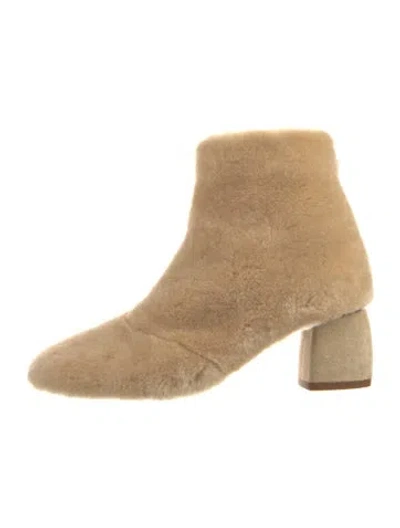Pre-owned Forte Forte Shearling Sock Boots In Neutral