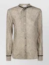 Forte Forte Sheer Animal Print Tie Detail Shirt In Neutral