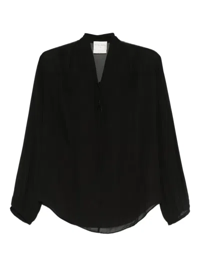 Forte Forte Sheer Blouse In Black
