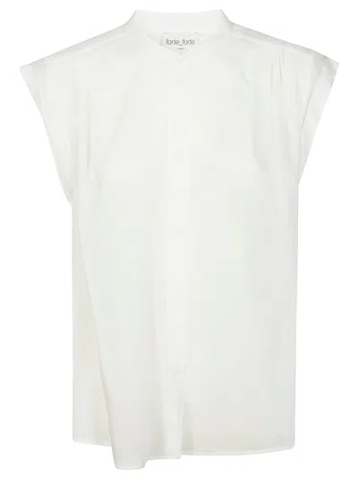 Forte Forte Sheer Mandarin Collar Blouse In Multi