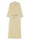 Forte Forte Forte_forte Chic Rami` Muslin Chemisier Dress In Green