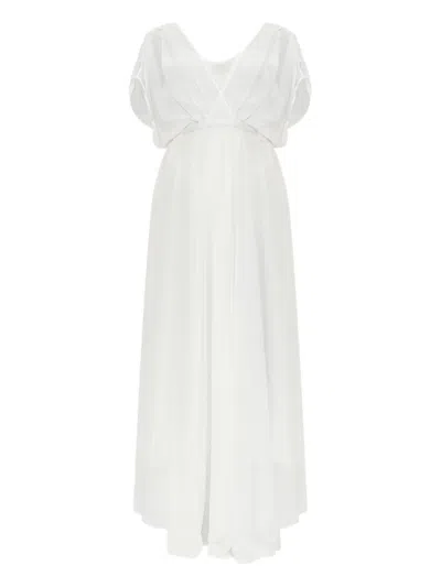 Forte Forte Sheer-overlay Maxi Dress In White