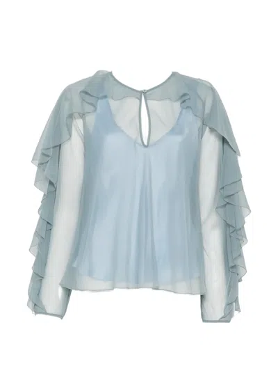 Forte Forte Sheer Shirt In Blue