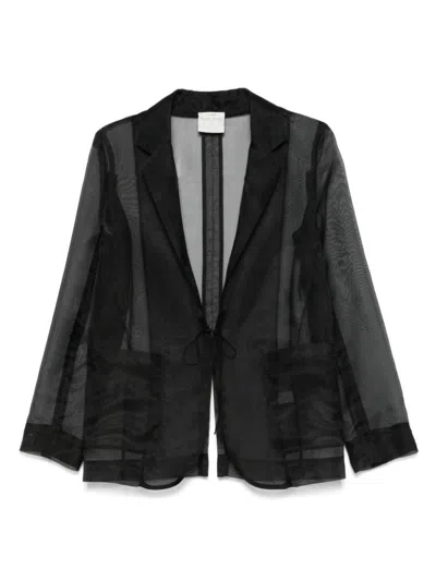 FORTE FORTE SHEER SILK JACKET WITH TAILORED SILHOUETTE