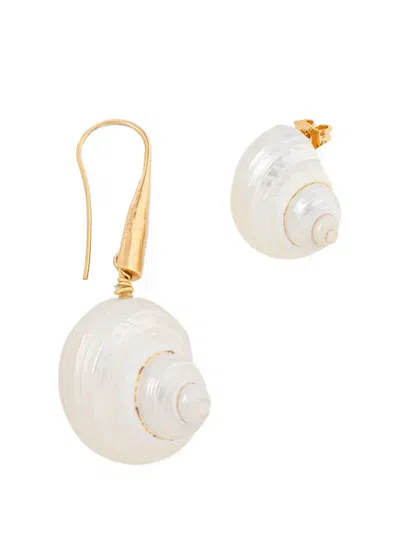 Forte Forte Shell-motif Drop Earrings In Gold