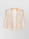 Forte Forte Shimmering Cropped Vest Sequin Embellishments