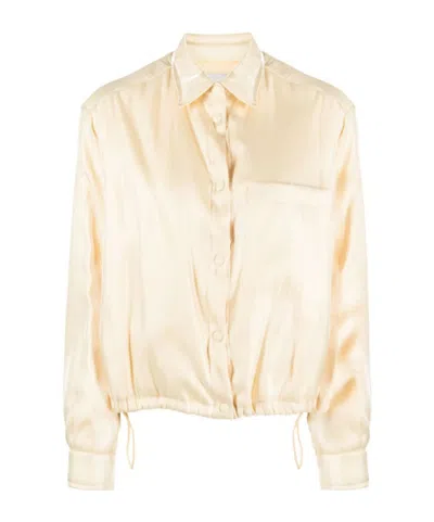 Forte Forte Shining Nylon Shirt In Neutral
