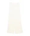 Forte Forte Shiny Anvers Satin High Waist Embroidered Pants In White