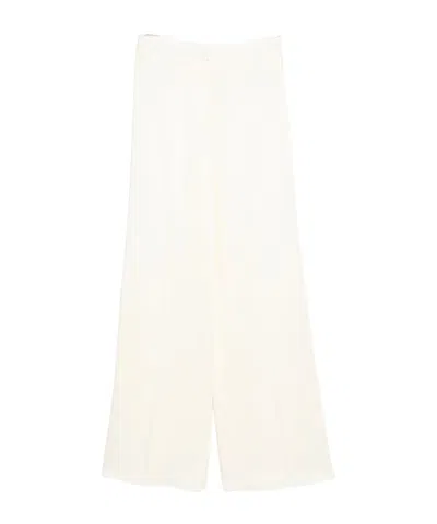 Forte Forte Shiny Anvers Satin High Waist Embroidered Pants