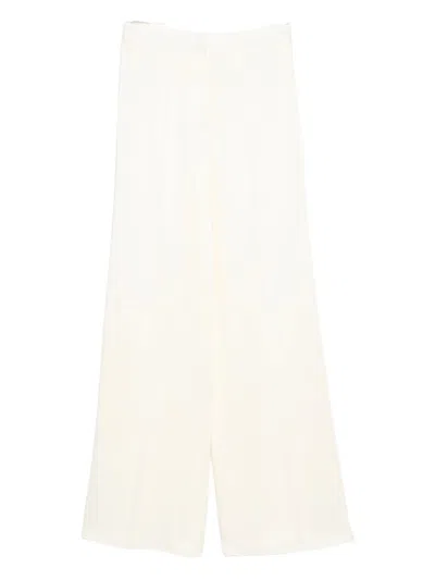 FORTE FORTE FORTE FORTE SHINY ANVERS SATIN HIGH WAIST EMBROIDERED PANTS